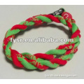 fashion titanium braided sport necklace /triple braided necklace